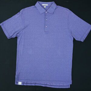 Peter Millar Men's Size M Purple Checkered Polo